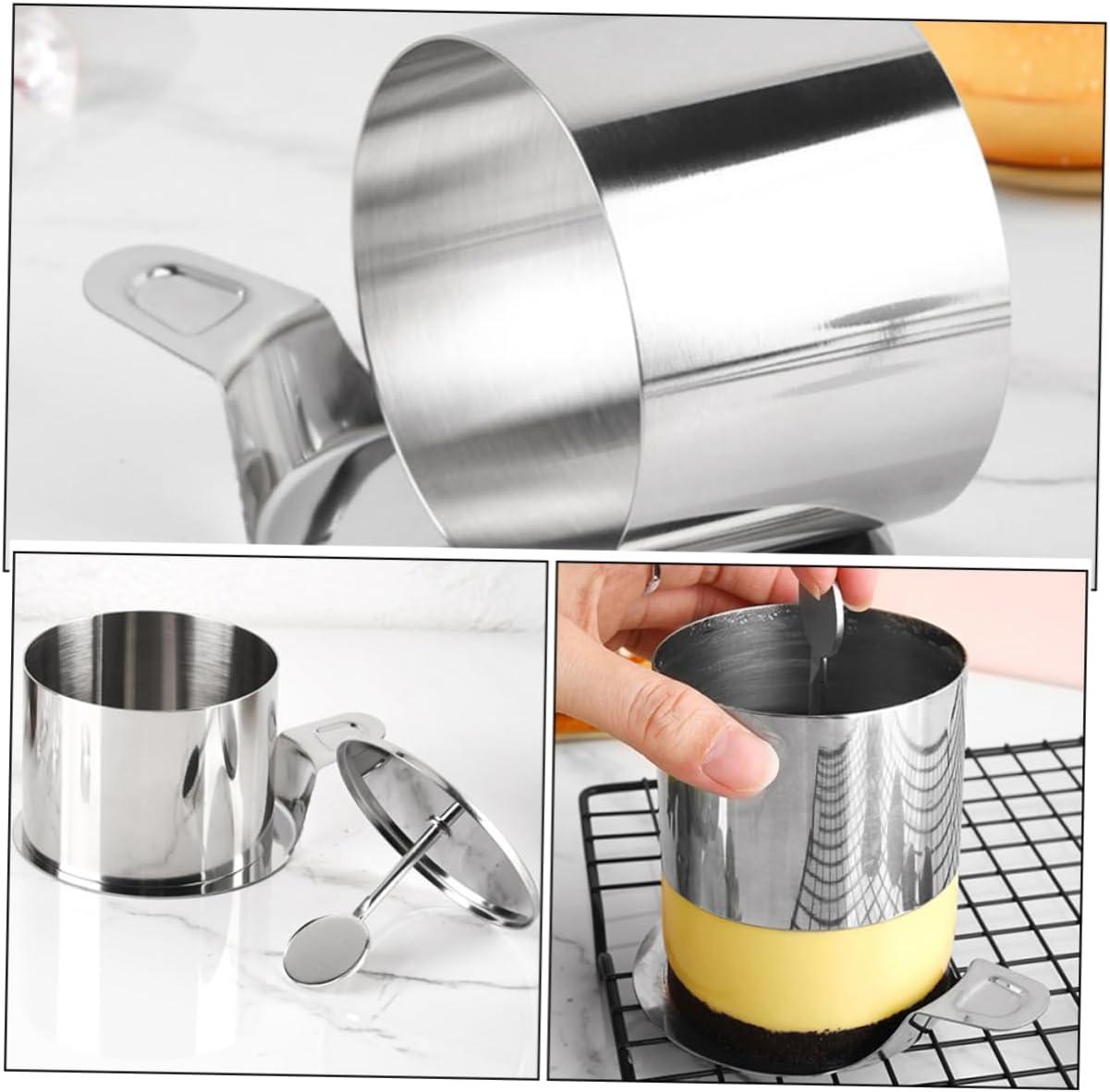 STOBAZA 1Set Stainless Steel Cake Mold Mousse Ring and Frost Form for Baking Versatile for DIY Treats for Cakes Cookies Pastries