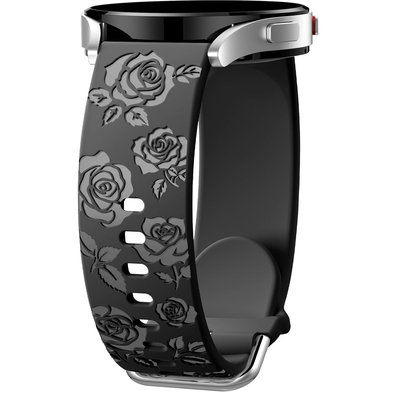 DaQin Glossy Floral Engraved Bands Compatible with Galaxy Watch 7 6 5 4 40mm 44mm 5 Pro 6
