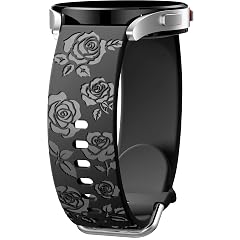 DaQin Glossy Floral Engraved Bands Compatible with Galaxy Watch 7 6 5 4 40mm 44mm 5 Pro 6