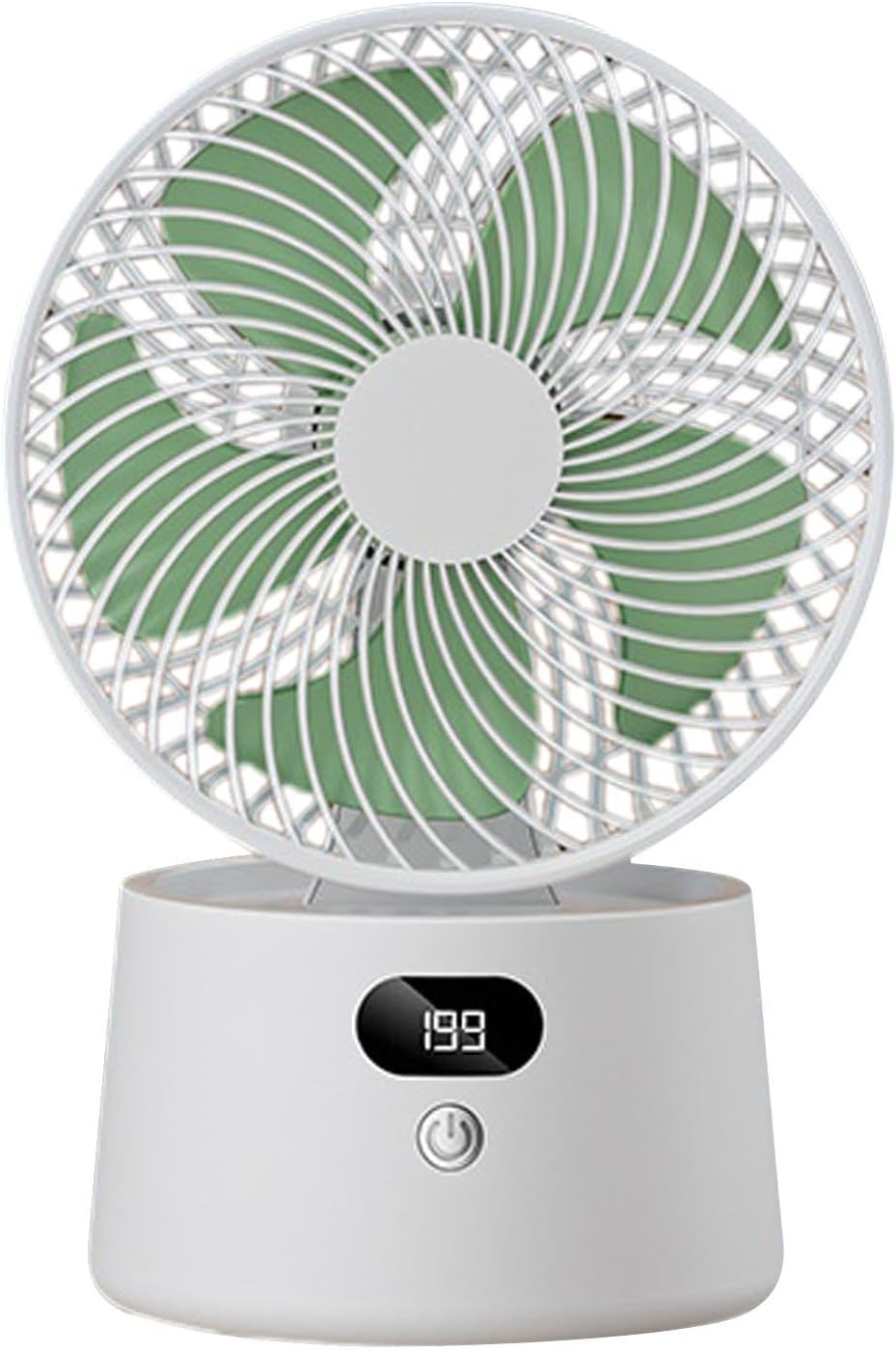 Desk Fan, with Wide-Angle Air Circulation, 16.4x13.2x24.7cm, Rechargeable Table Fan, Portable Personal Cooling Fans, Quiet Desktop Air Circulator, for Bedroom Living Room Office Bedside Traveling