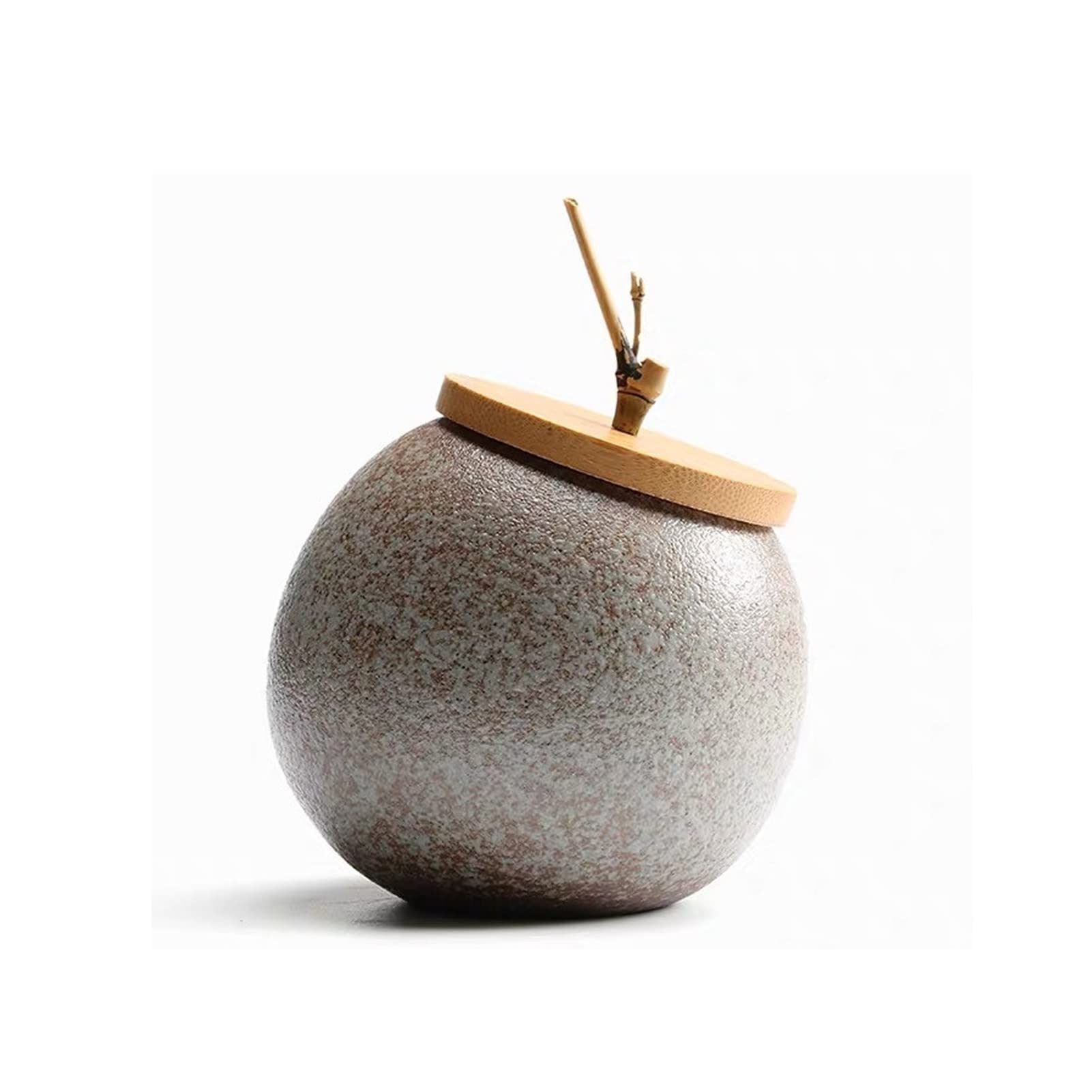 Caja de té Caja de té de cerámica tanque de almacenamiento Frutas secas Tarros gres Botella sellada Accesorios Hogar especias Puede Regalos Caja de té(A)