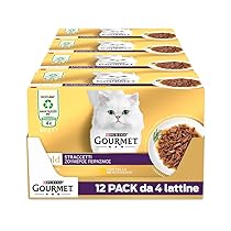 GOURMET Gold Cibo Umido per Gatti Adulti Straccetti con Manzo e Pollo 48 Buste da 85g