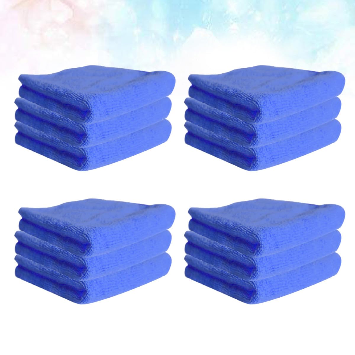 Ciieeo 12 Stück-Pack Mikrofaser Geschirrtücher Blau Ölentfernend Maschinenwaschbar Hohe Saugfähigkeit für Küchengeräte