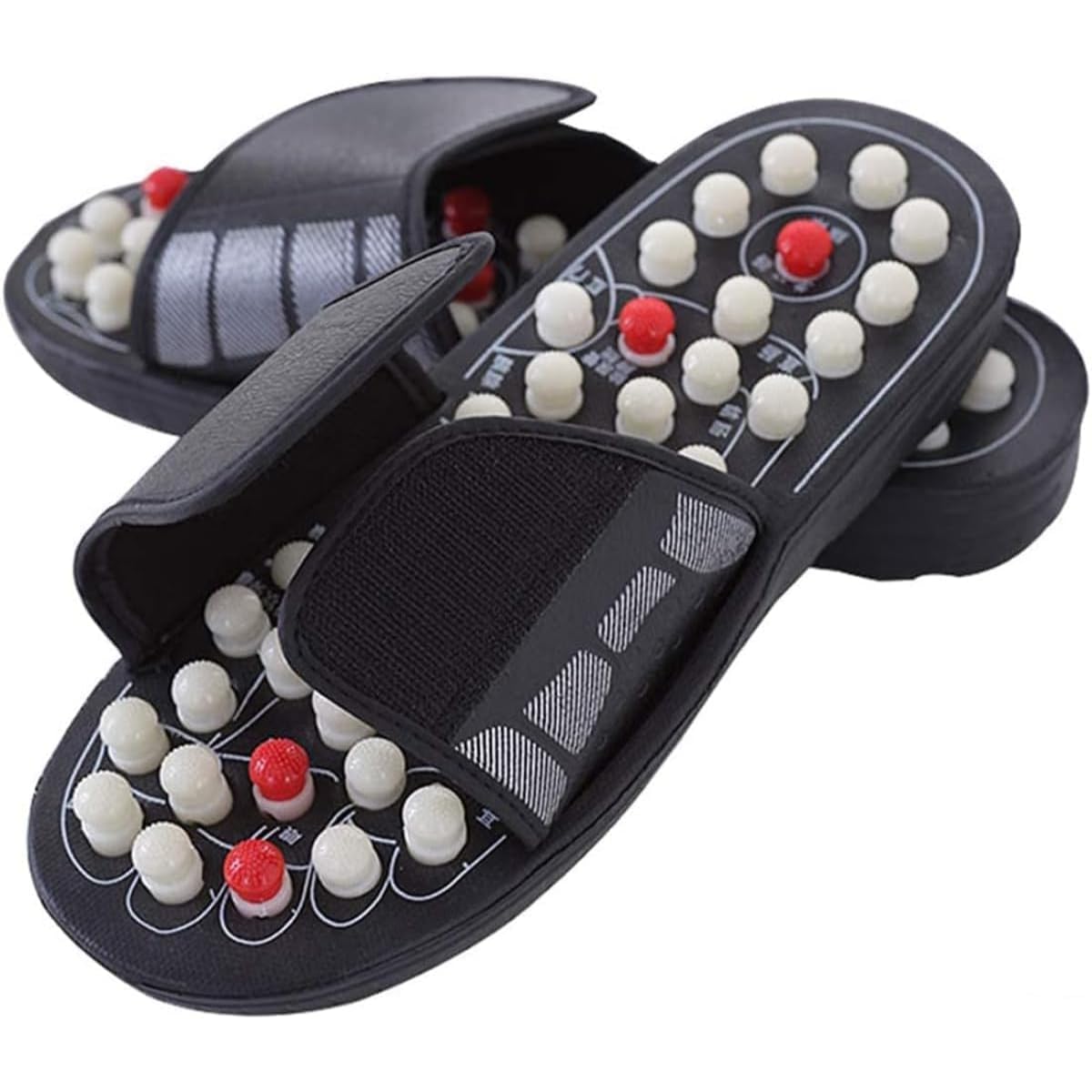 Spring Massage Slippers with Deep Tissue Massager, Neuropathy Relief - Orthopedic Flip Flops for Women, Acupressure Foot Support, Comfortable Pain Relief