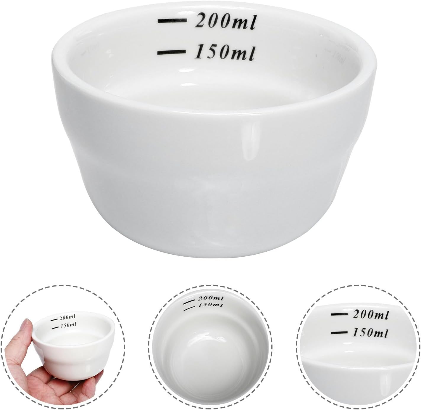 2pcs Ceramic Coffee Cups with 200ml Capacity, White Heat Resistant Mugs Featuring Simple Design and Anti-explosion Function, for Kitchen and Dining Use