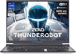 Thunderobot Zero 16 i9 RTX 5070 Laptop Gaming, Pantalla 16” 240Hz, Intel Core i9-14900HX 14 Gen, GeForce RTX5070, 32GB RAM DDR5, 1TB SSD, Teclado RGB, Wi-Fi 7, Win 11 Home