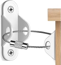 Link Stopper, Fall Prevention Hardware, Earthquake-Resistant Metal Fittings, Set of 6, Furniture Fall Prevention Product Set, Load Capacity 661.4 lbs (300 kg), Strong Type, Discreet, Firm, Earthquake