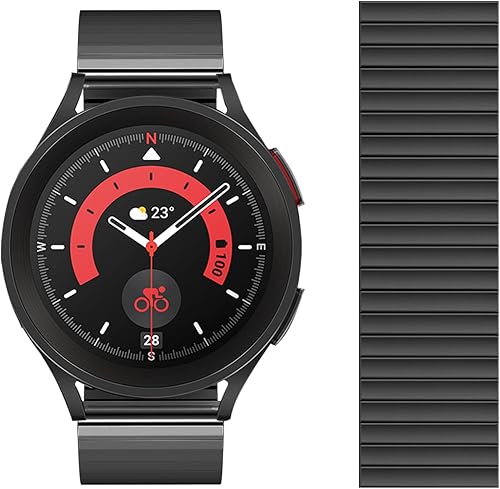 Miniatura 1 de Correa elástica de metal para Galaxy Watch 3 de 1.614 pulgadasActive 2 de 1.575 pulgadas1.732 pulgadas, FERNBE de 0.787 pulgadas, correa de metal