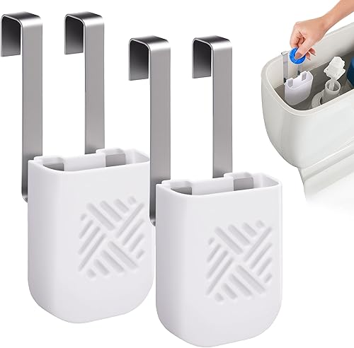 moonoom 2 soportes para tableta de limpieza de tanque de inodoro, 3.7 x 2.9 x 0.7 pulgadas, soporte para tableta de blanqueador para tanque de