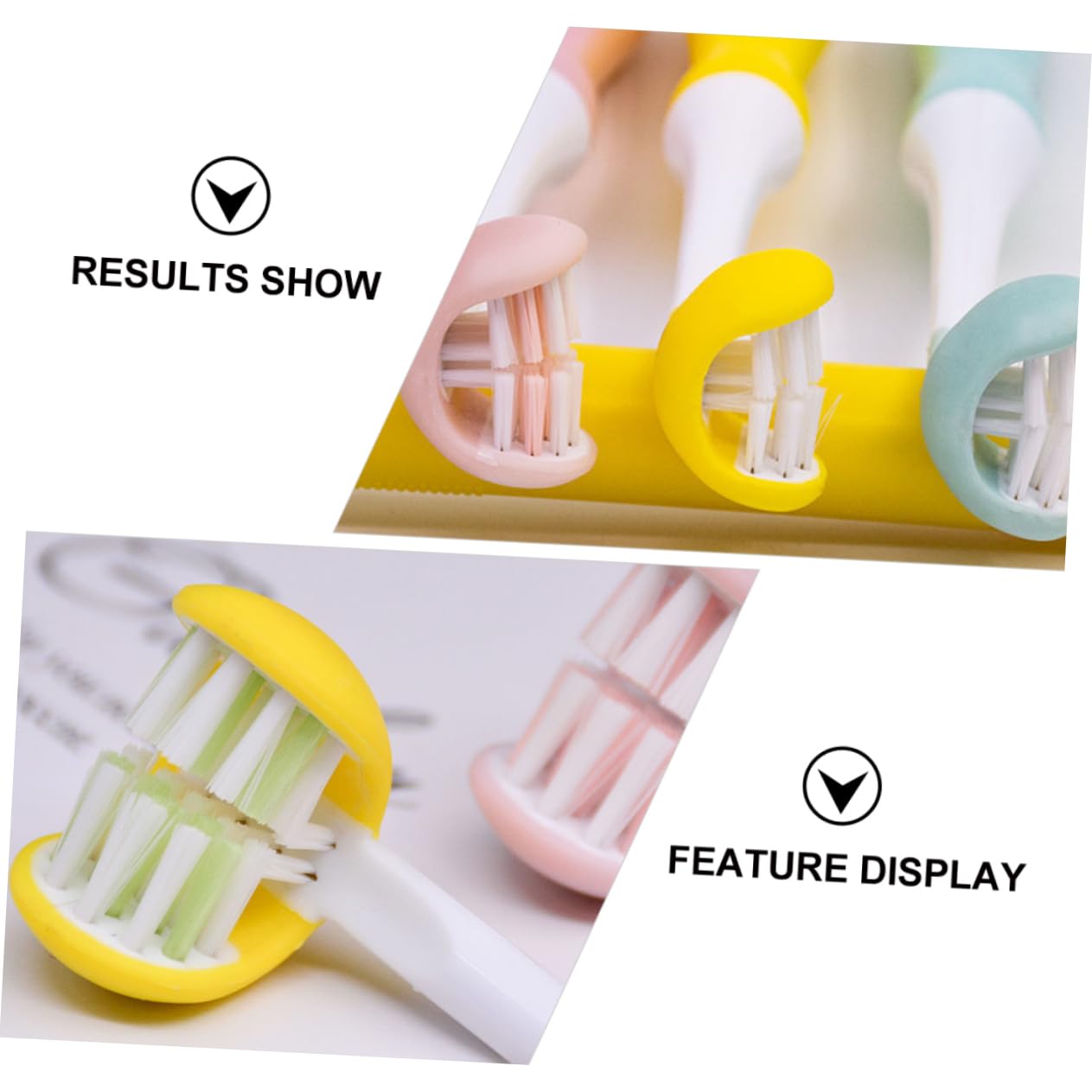 Spazzolino Manuale a 3 Lati U, 3 Testine, Adulto Giallo | Pp Leggero e Portatile, Design Avvolgente, Cura Orale e Igiene Quotidiana