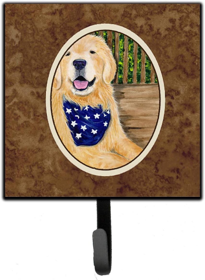 Caroline's Treasures SS8972SH4 Golden Retriever Leash Holder or Key Hook, Small, Multicolor