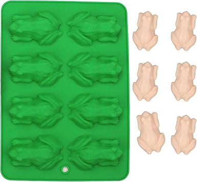Frog Chocolate Mold Set - 8-Cavity Silicone Baking Molds with Realistic Frog Shapes, Food-Grade for Party Treats, Educational Crafts & DIY Gifts - 1 Pack