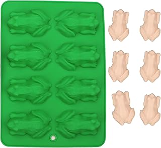 Frog Chocolate Mold Set - 8-Cavity Silicone Baking Molds with Realistic Frog Shapes, Food-Grade for Party Treats, Educational Crafts & DIY Gifts - 1 Pack