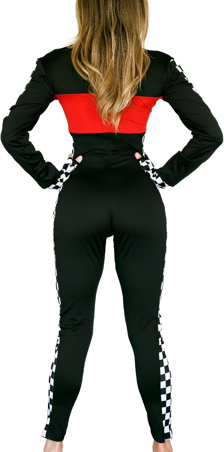 Beauty's Love Halloween Racer Costume-Speed Car Driver Jumpsuit Costume for women - Image 4