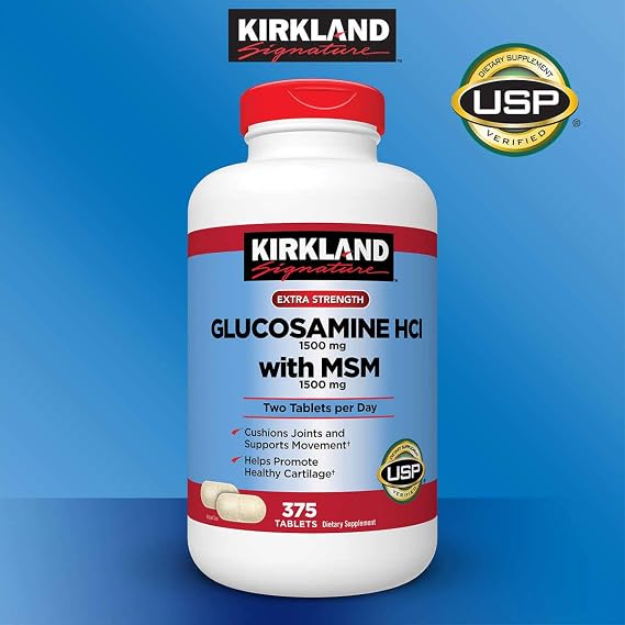Kirkland Signature Glucosamine with MSM, 375 Tablets (5 Pack)
