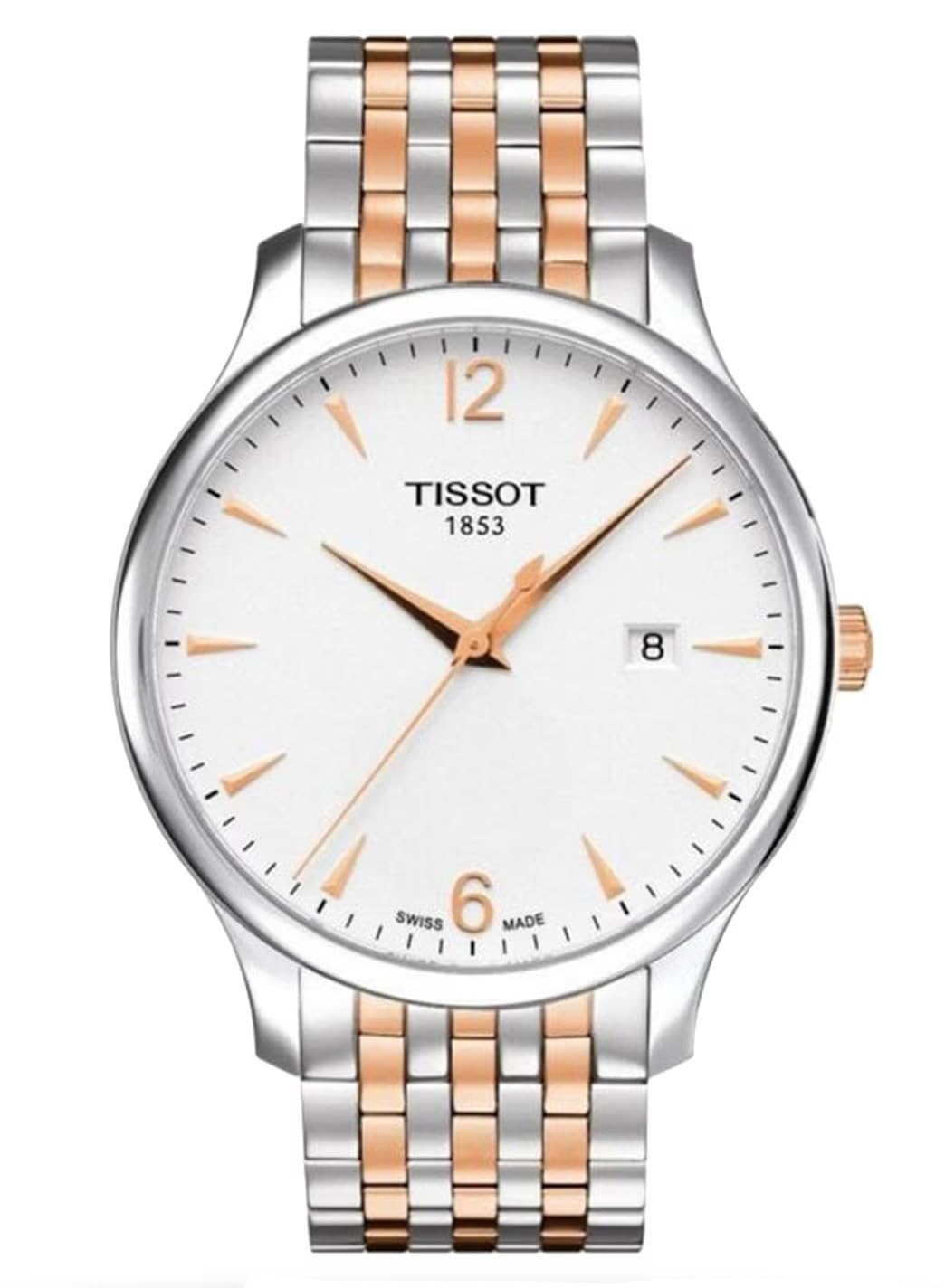 Tissot Tradition Orologio Uomo Al Quarzo Svizzero - Cassa 42mm, Cinturino In Acciaio, Quadrante Bianco - T0636102203701
