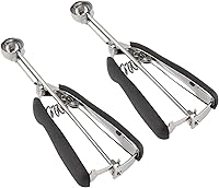 Vista 20 de Cuchara para Galletas Extra Pequeña 1 cucharadita, Cuchara para Helado Mini Profesional de Acero Inoxidable 25 mm, Cuchara para Bolas de Melón