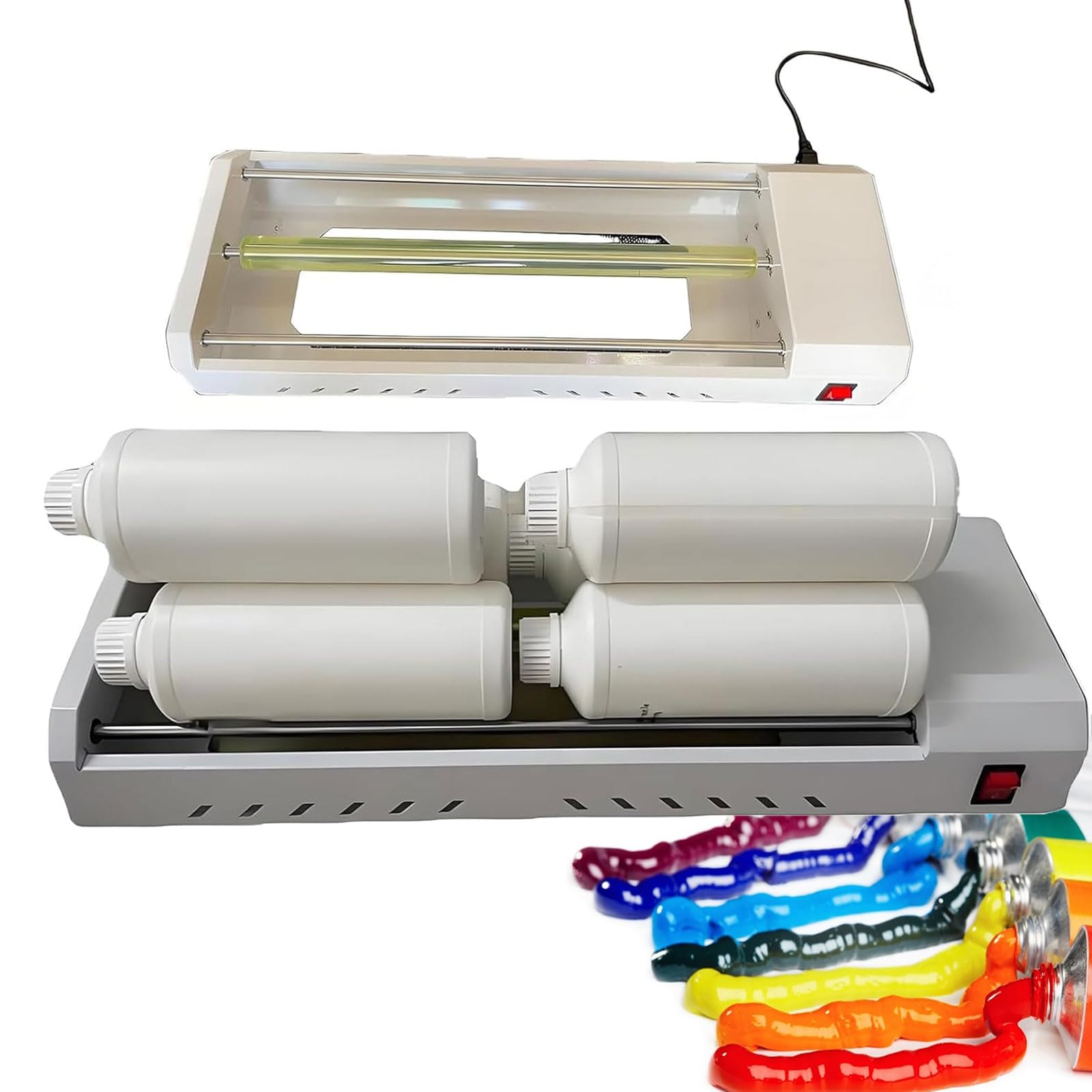 XNZJHPP Digital Display DTF Paint Shaker, 6W Electric Model Pigment Shaking Machine, Can Hold 6 Bottles Of 1L Ink (including 500ml Small Bottles), DIY Vortex Mixer (A)