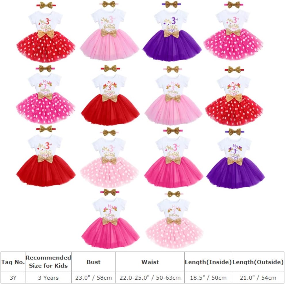 IBTOM CASTLE Girls Baby 1st 2nd 3rd Birthday Outfit Mouse Tulle Dress+Sequins Headband Princess Cake Smash Clothes - Image 7