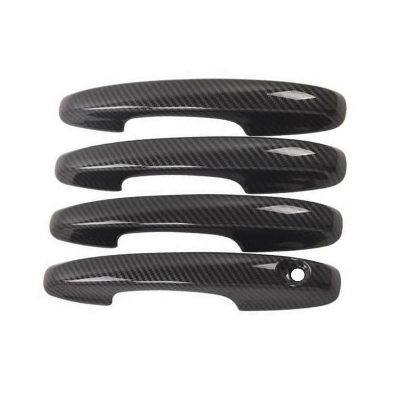 Zcxfdthf Carbon Fiber Door Handle Covers Part Compatible With For Kuga For Escape 2020 2021 Car Exterior Door Handle Cover Trim Styling Accessories Set(Carbon Fiber)
