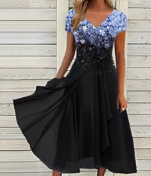 Femme Bohême Robe Chic Longue stand col à Fleur Manchon de cloche en Coton dress Maxi de Plage D