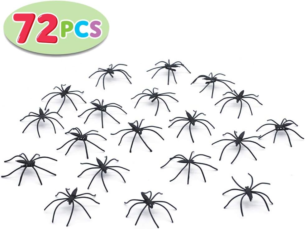 JOYIN 800 sqft Stretch Spider Web with 72 Fake Plastic Spiders for Indoor and Outdoor Halloween Decoration Party Supplies