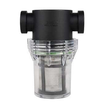 1/2" Female NPT In-Line Strainer with 100 Mesh Stainless Steel Filter Screen Clear Bowl for Easy Cleaning by SEAFLO