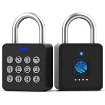 Elektronisches Vorh ngeschloss mit Fingerabdruck & PIN IP65 Wasserdichtes Smart Bluetooth Schloss mit App USB-C Aufladung Robust f r Gartentor Garage Spind