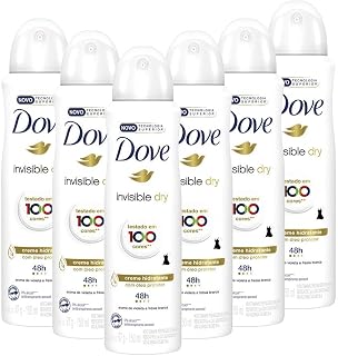 Kit 6 Desodorantes Dove Antitranspirante Aerossol Invisible Dry 150ml