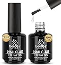 beetles Gel Polish 9 In 1 Gel Nail Glue for Clear Acrylic Nail Tips 2 Pcs 15ml Long Lasting Nail Gel Kit for False Nails Tips, Base Blooming Nail Gel, Spring Nail Art, U V Light Required