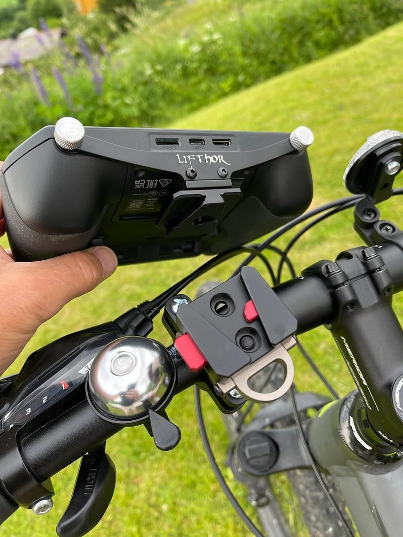 LifThor Bike Mount V2 – Universal Handlebar Mount for Phone, Tablet & Drone Controllers | Secure Aluminum Bracket for Cycling & Motorbike Use