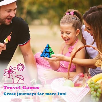 speed cube Pyraminx-Professional, Smooth, and Fault-tolerant,Classic Brain Teasers,Party Bag Fillers, Party Favours,Competitive training for adults and children