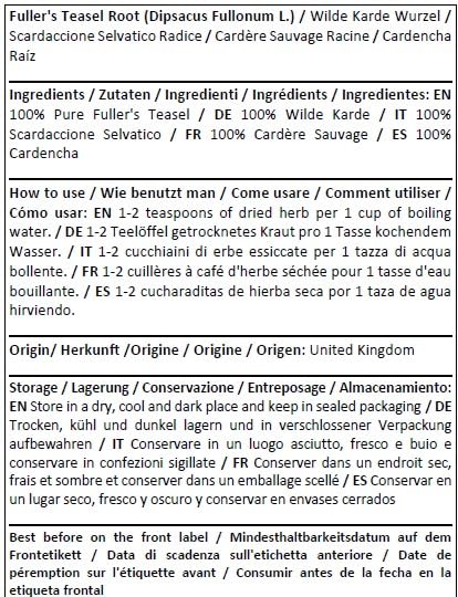 Herba Organica - Fuller's Teasel Root - Dipsacus L - Herbal Tea (50g) - Image 3