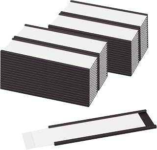LLPT Magnetische Etikettenhalter 50 Stück 30MM x 100MM | Beschreibbare Magnet-Et