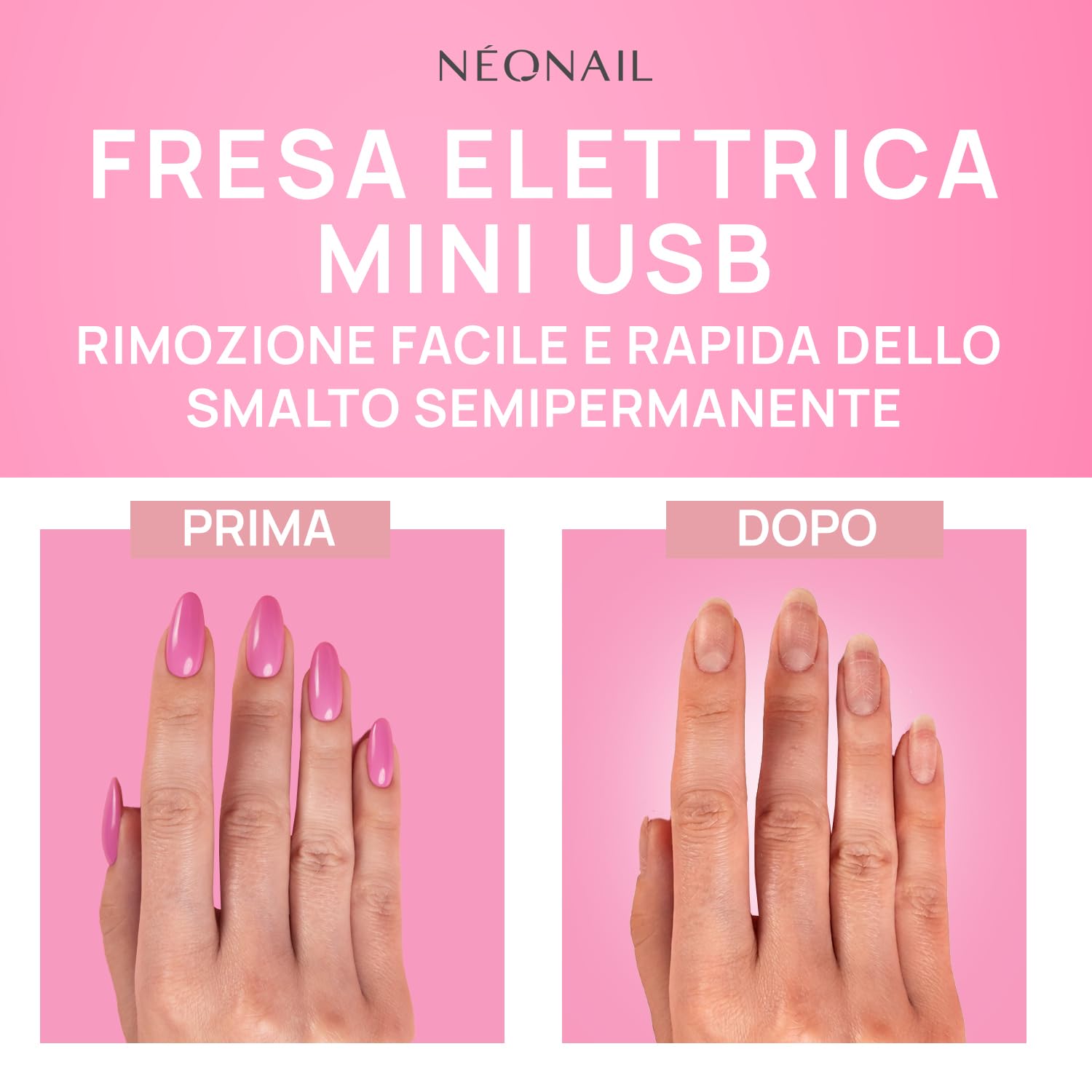 NÉONAIL Fresa Per Unghie - Mini USB Nail Drill 12 W - Lima Elettrica Per Unghie - Kit Unghie Gel - Pen Nail Drill - Kit Manicure Pedicure