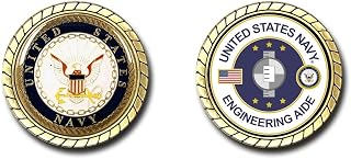 US Navy Engineering Aide Challenge Coin - Officially Licensed