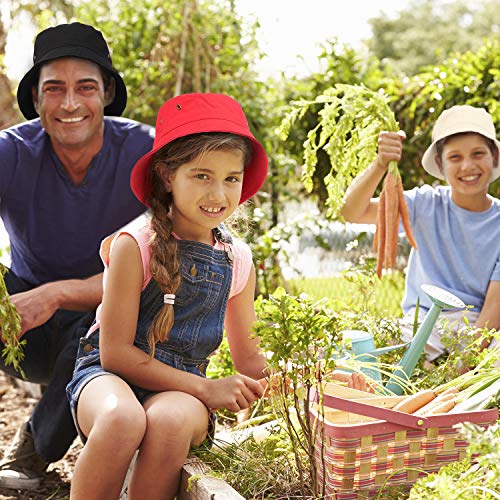 4 Pieces Bucket Hat Sun Hat Beach Fishing Hat Travel Hat For Men Women Kids (Medium) #TOP5