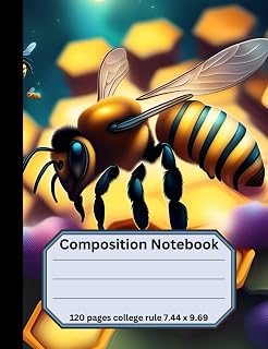 Bee's and Honeycomb Composition Notebook: College ruled, 120 pages