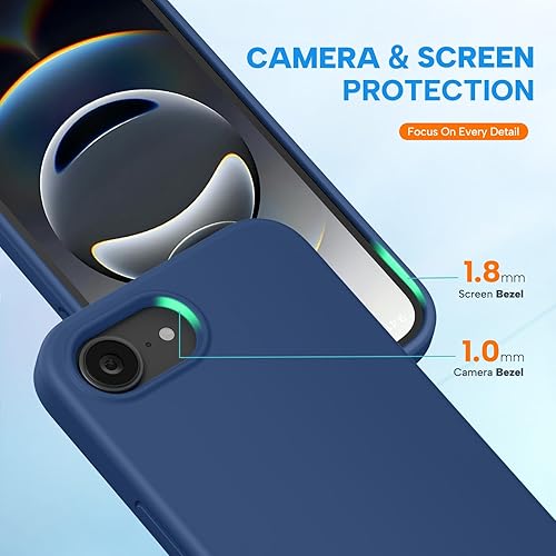 Miniatura 640 de Miracase - Funda diseñada para iPhone 11 con protector de pantalla, funda de goma de silicona líquida, protección total contra caídas y a prueba