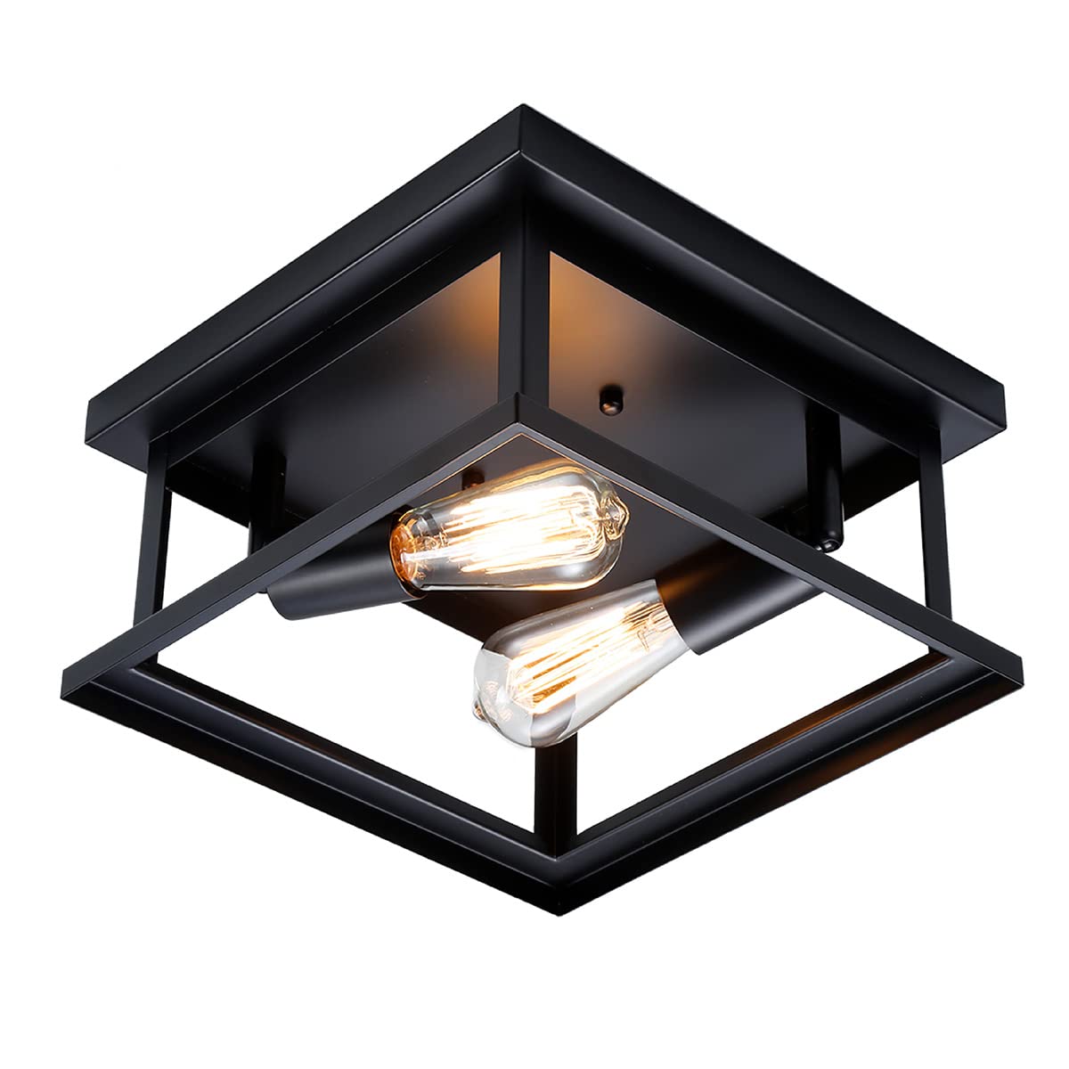 Hamilyeah Black Flush Mount Ceiling Light Fixture Bedroom, Farmhouse Kitchen