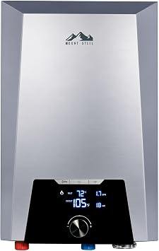 Electric Tankless Water Heater, 12kW18kW Adjustable, 240V, Configurable Power, Self-Modulating Point-of-use Hot Water Heater, Stable Temperature, 99% Thermal Efficiency