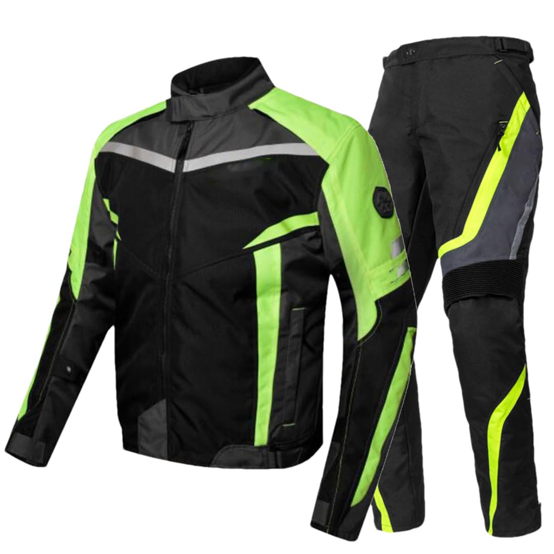 Waterproof Motorcycle Jacket Pant Set Wear-Resistant Reflective Moto Motocross Protective Clothing