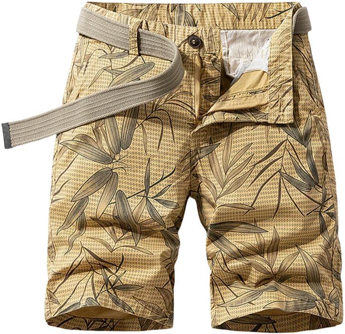 Men's Summer Casual Vintage Classic Pockets Cotton Cargo Shorts Twill Cotton