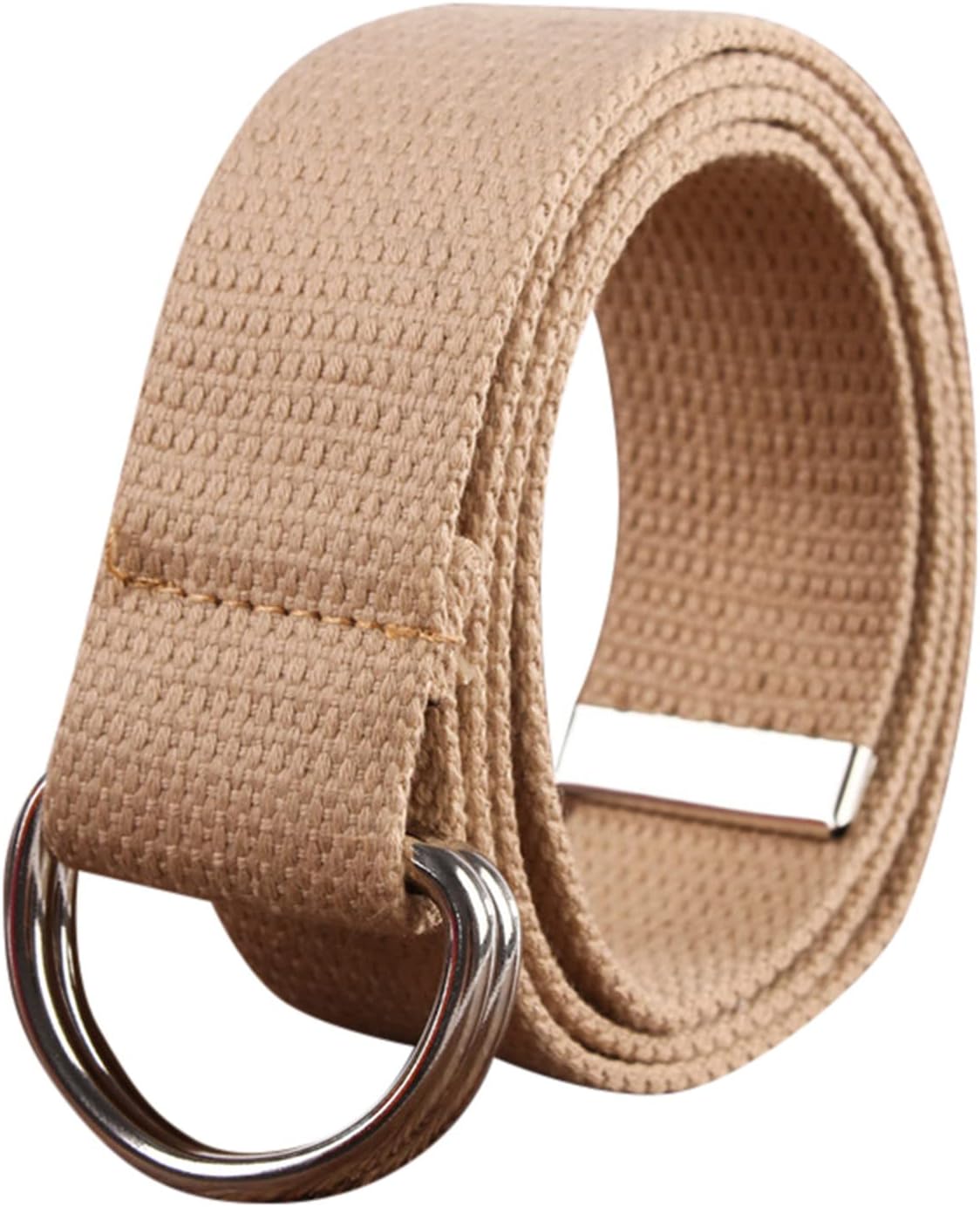 Military Canvas Belt Outdoor Denim Belt Fabric Belt for Men and Women with Double D-Rings Buckle Fabric Belt Double D-Rings Canvas Belt, B-9, M