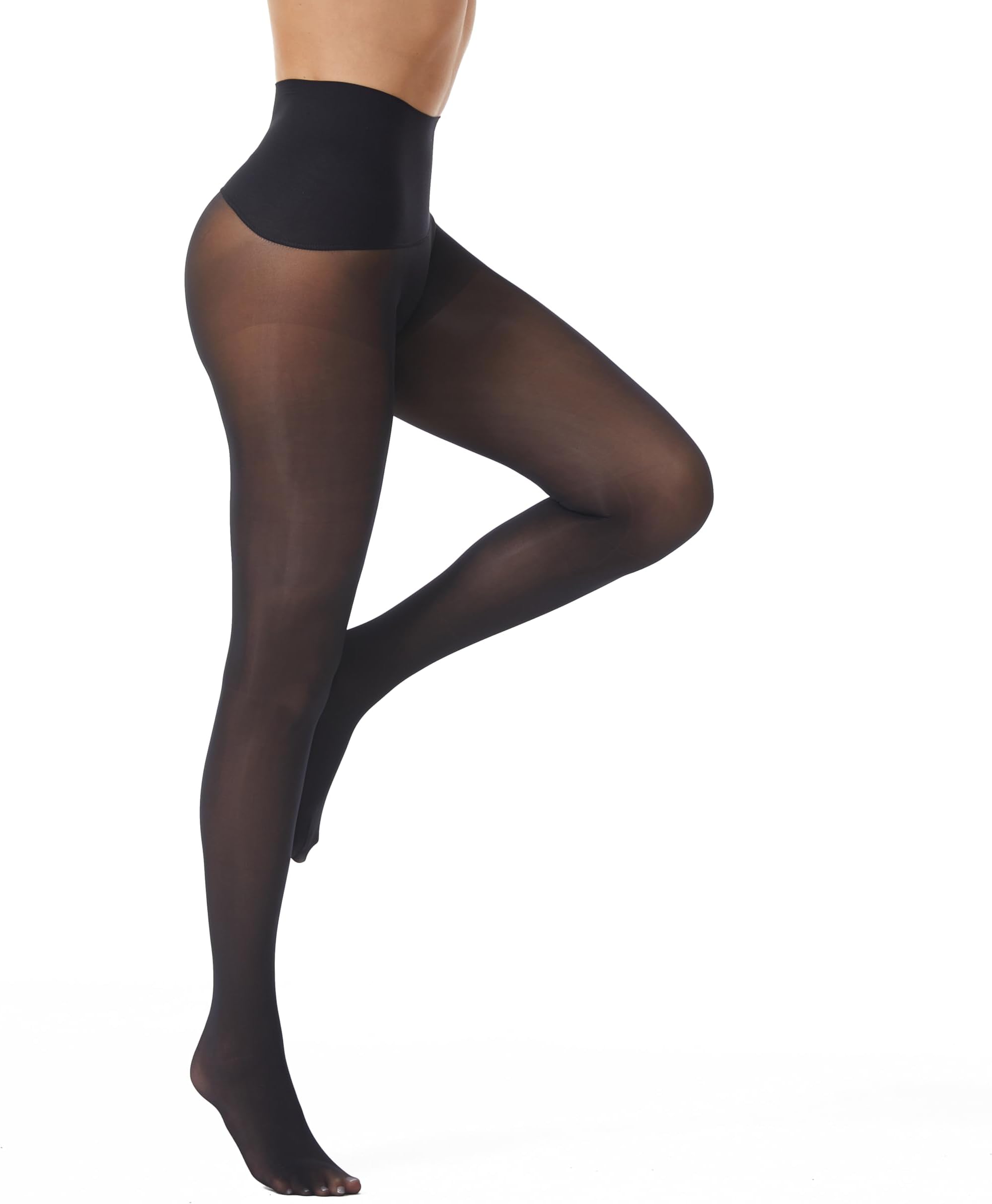 Oil Shiny Stockings Pantyhose 360ยฐSeamless Crotch High Waist Smooth Tights for Women
