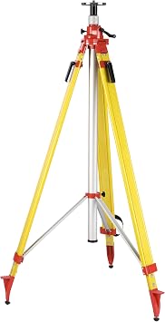 AdirPro Giant 157" Wood/Fiberglass Elevating Tripod, Heavy Duty Multifunctional Tripod for Rotary Lasers - Great for GPS and Robotic Surveying Instruments