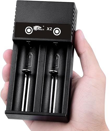 Miniatura 7 de 18650 Battery Charger,21700 Battery Charger for Li-ion Battery 18650 26650 21700 20700 18490 17670 17500 16340 14500 18500 18350 (2Bay)