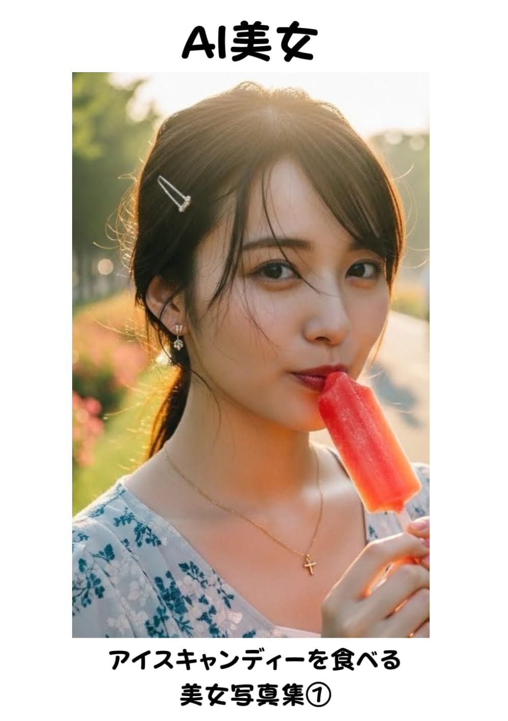 【AI美女】アイスキャンディーを食べる 美女写真集①