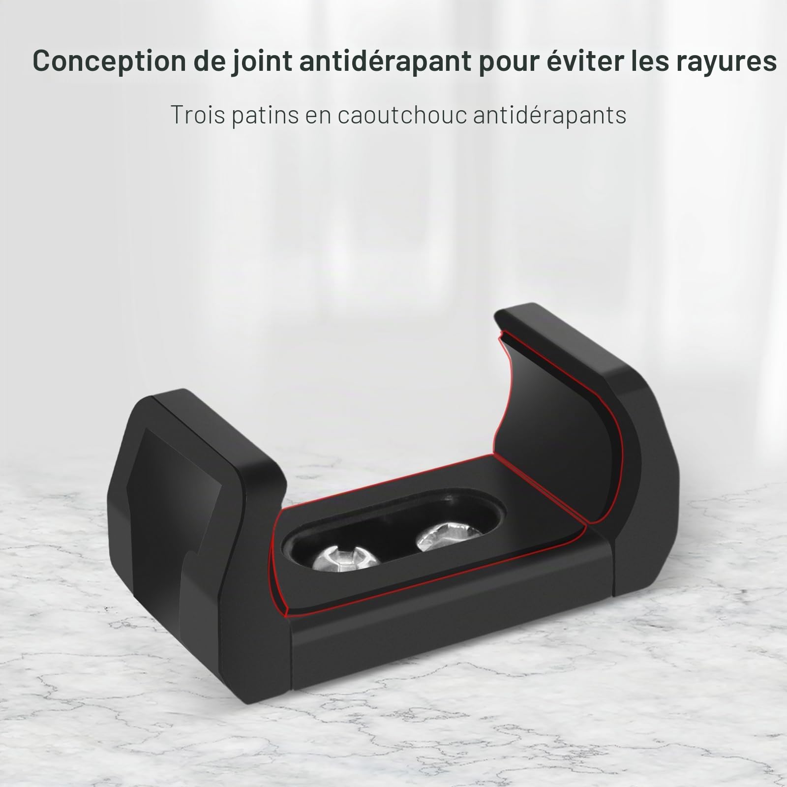 Support de Montage de Pince de Puissance Mobile réglable, Support d'alimentation Mobile Coulissant pour Alimentation de 55 mm ~ 85 mm pour Appareil Photo ou caméscope