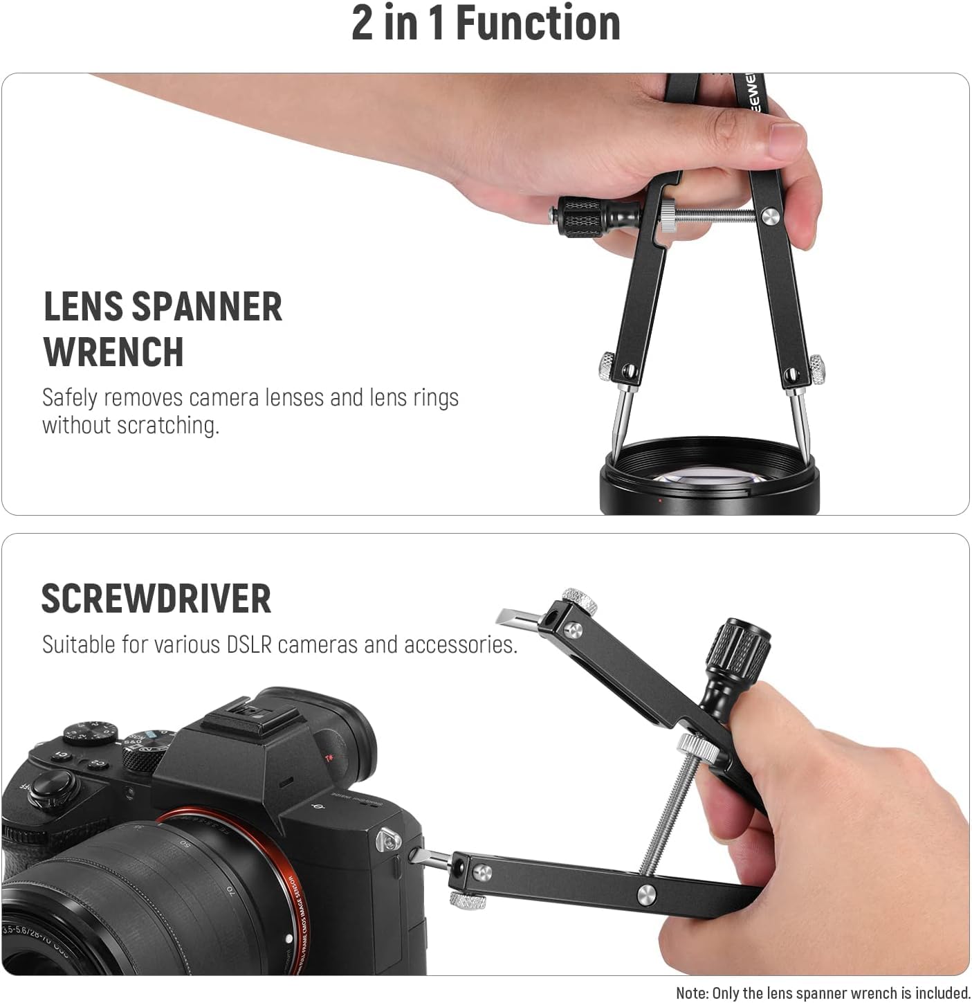 Kit D'Outils D'ouverture de L'objectif en V, 10 à 90 Mm Camerie de Réparation de la Lentille de la Lentille avec des Conseils à 3 Types (pointu, Plat, à moitié Plat), Outils de